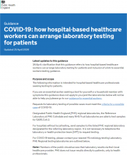 COVID-19: How hospital-based healthcare workers can arrange laboratory testing for patients